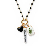 Load image into Gallery viewer, I Love You More Charm on Gold Singapore Chain
