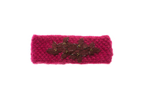 Felt Flower Headband in Berry