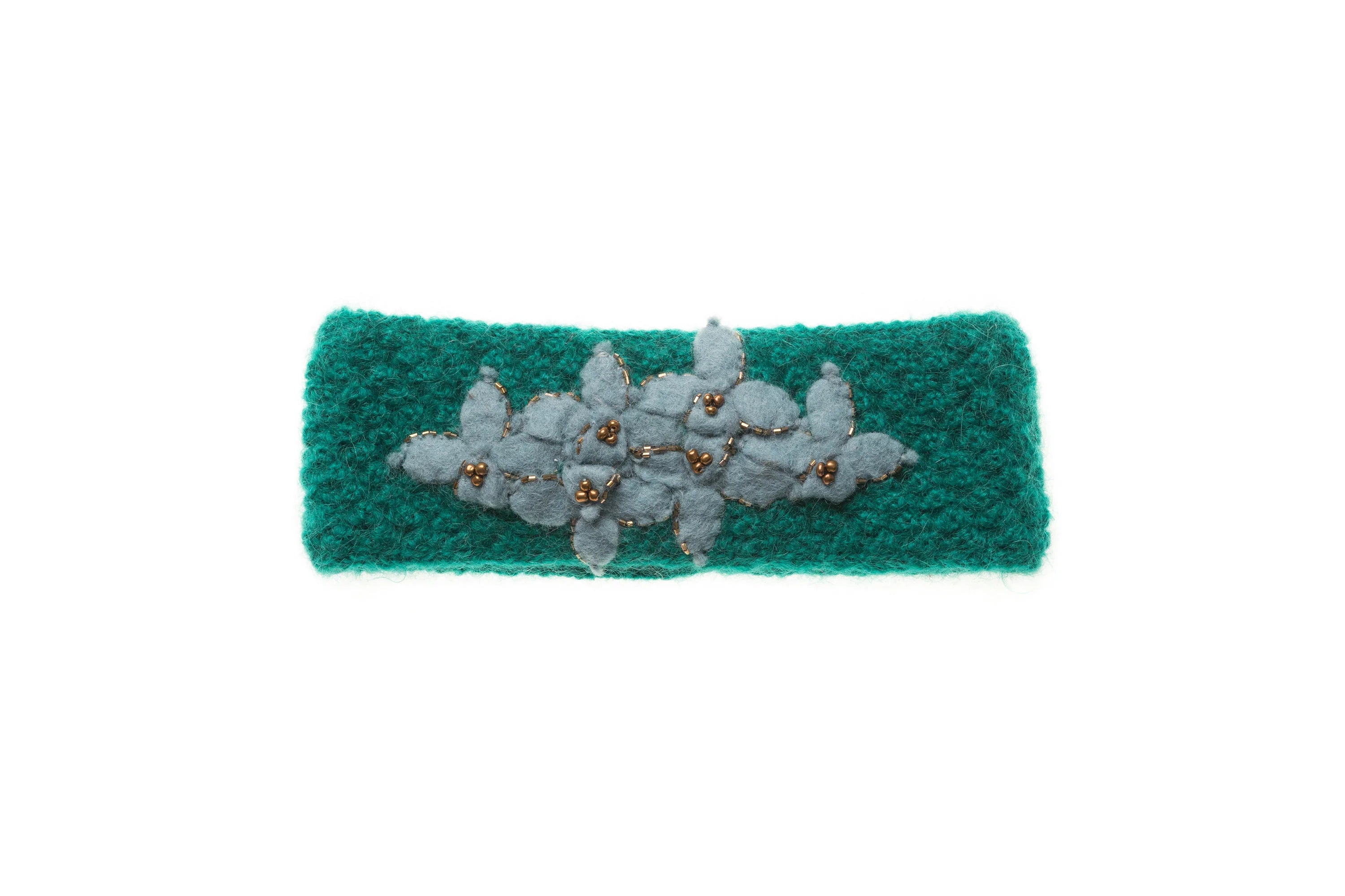 Felt Flower Headband in Emerald