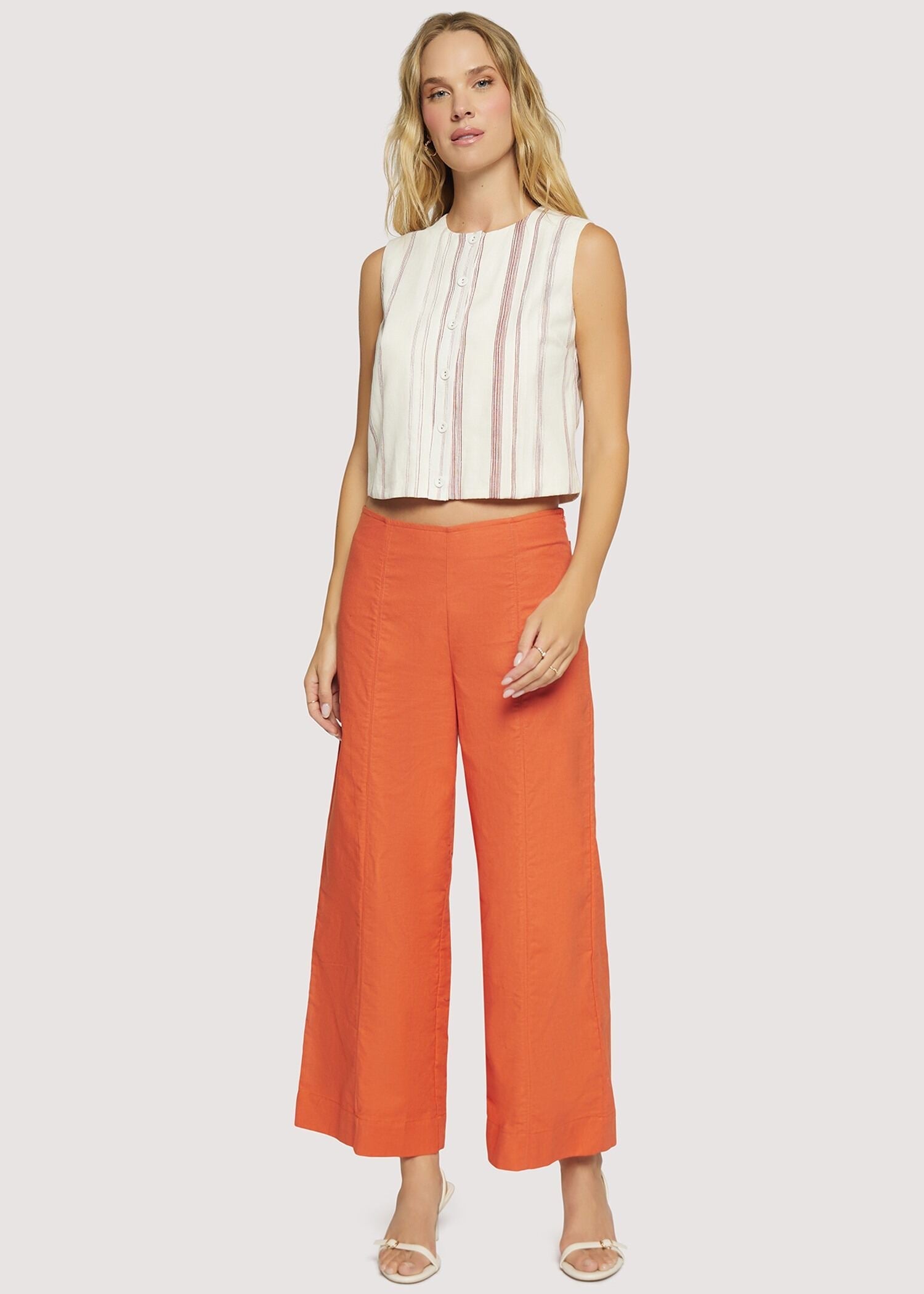 Costa Mirage Top in Red/Natural