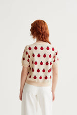 Load image into Gallery viewer, Ladybug Short Sleeve Knit in Cream
