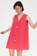 Load image into Gallery viewer, Audrey Shift Dress in Fuchsia
