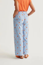 Load image into Gallery viewer, Hearts Print Trousers in Light Blue
