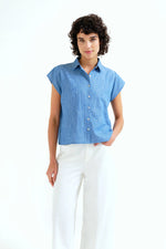 Load image into Gallery viewer, Chambray Shirt in Light Blue
