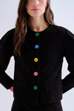 Load image into Gallery viewer, Corduroy Jacket in Black/Rainbow
