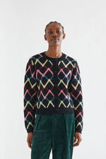 Load image into Gallery viewer, Skein Cardigan Sweater in Black
