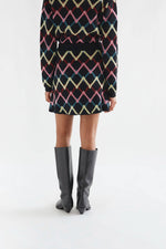 Load image into Gallery viewer, Skein Knit Mini Skirt in Black
