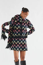 Load image into Gallery viewer, Skein Knit Mini Skirt in Black
