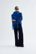 Load image into Gallery viewer, Striped Sweater in Navy/Cobalt
