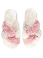 Load image into Gallery viewer, Multi Weave Plush Slippers in Ivory
