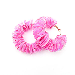 Sparkle and Shine Earrings in Bubblegum Pink