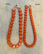 Load image into Gallery viewer, Large Sea Star Necklace in Orange
