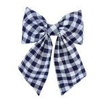 Load image into Gallery viewer, Navy Gingham Hair Bow
