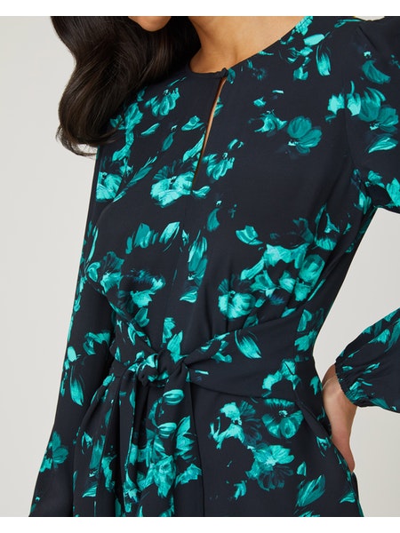 Zen Blouse in Teal and Jet