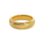 Load image into Gallery viewer, 20mm Cobra Ribbed Bracelet in Gold
