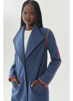 Load image into Gallery viewer, Treva Coat in Navy Multi
