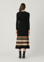 Load image into Gallery viewer, Landon Dress in Jet/Beige/Camel
