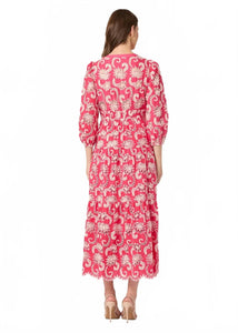 sicily midi dress Sicily Dress in Raspberry/Ivory – Mint Julep