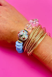 Cornflower Blue Cloisonné Bracelet