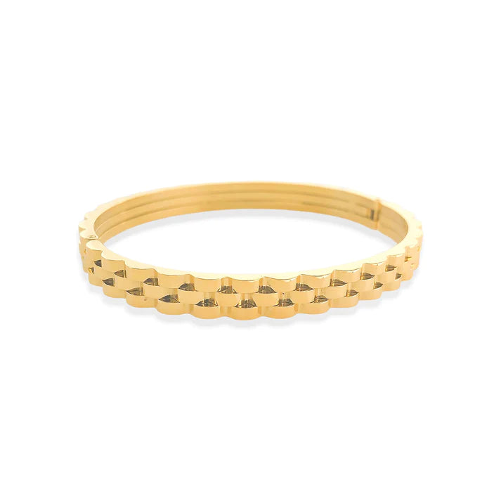 Wavy Bangle in Gold