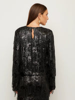 Load image into Gallery viewer, Danielle Sequin Top in Black
