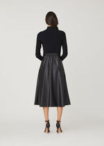Load image into Gallery viewer, Reade Knit and Leather Dress in Jet
