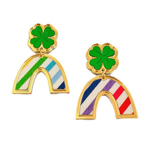 Rainbow Clover Earrings
