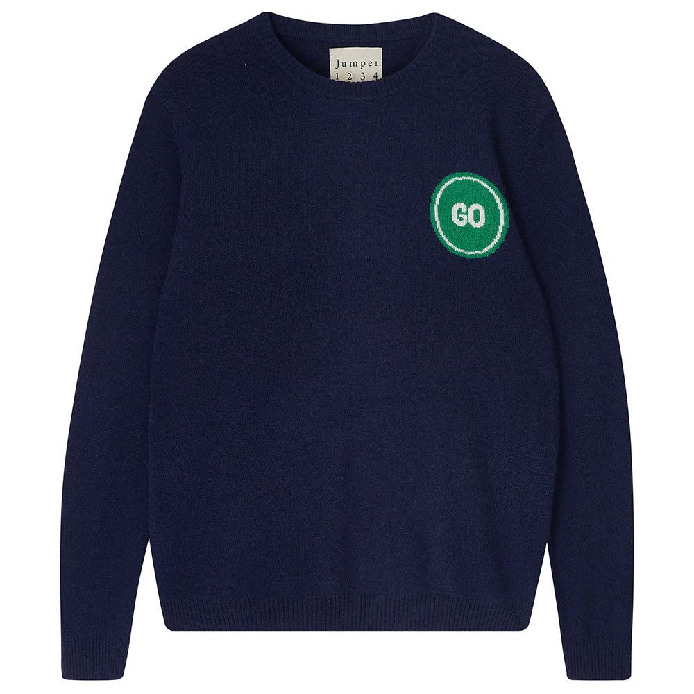 Stop/Go Crew Sweater in Shark Navy Multi