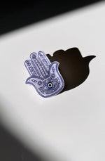 Load image into Gallery viewer, Hand Painted Hamsa Hand Claw Clip
