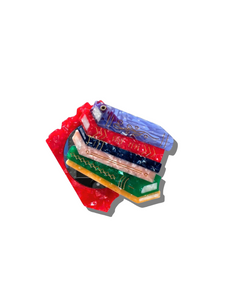 Hand-painted Book Stack Compact Mirror