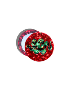 Hand-painted Snake Compact Mirror