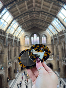 Hand-painted Crane Compact Mirror
