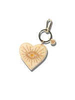 Load image into Gallery viewer, Hand-Painted Celestial Heart Bag Charm + Keychain

