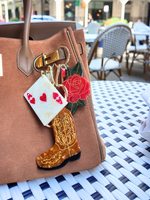 Load image into Gallery viewer, Hand-painted Mini Ace Bag Charm + Keychain
