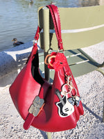 Load image into Gallery viewer, Hand-painted Electric Guitar Bag Charm + Keychain
