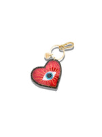 Load image into Gallery viewer, Hand-painted Lucky Eye Heart Bag Charm + Keychain
