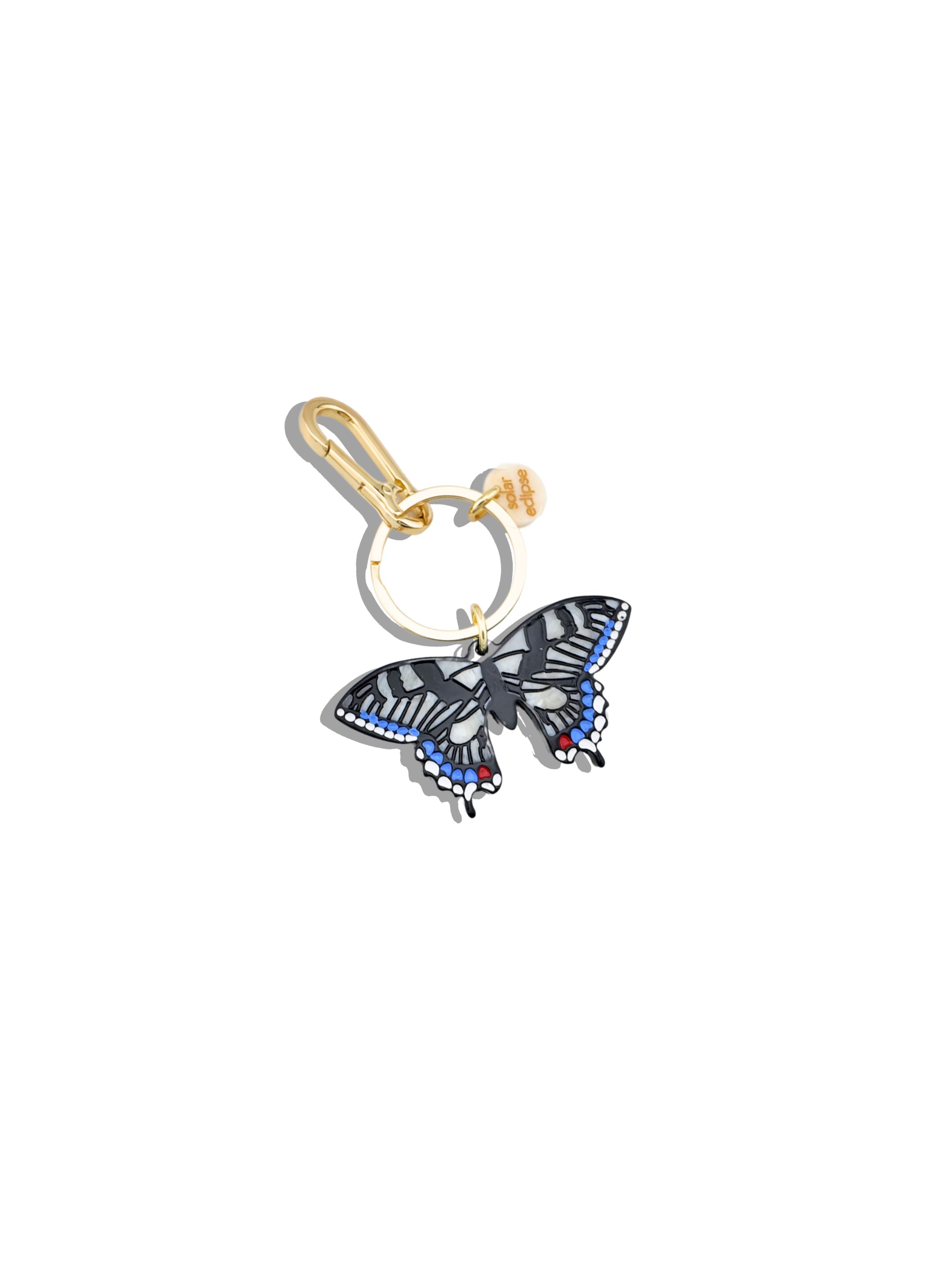 Hand-painted Swallowtail Bag Charm + Keychain