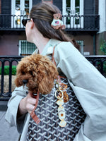 Load image into Gallery viewer, Hand-painted Doodle Puppy Bag Charm + Keychain
