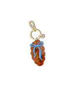 Load image into Gallery viewer, Hand-painted Bow Challah Bag Charm + Keychain

