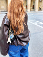 Load image into Gallery viewer, Hand-painted Caviar Bag Charm + Keychain
