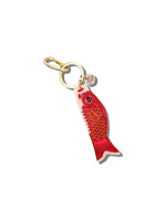 Load image into Gallery viewer, Hand-Painted Japanese Carp Bag Charm + Keychain
