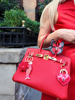 Load image into Gallery viewer, Hand-Painted Japanese Carp Bag Charm + Keychain
