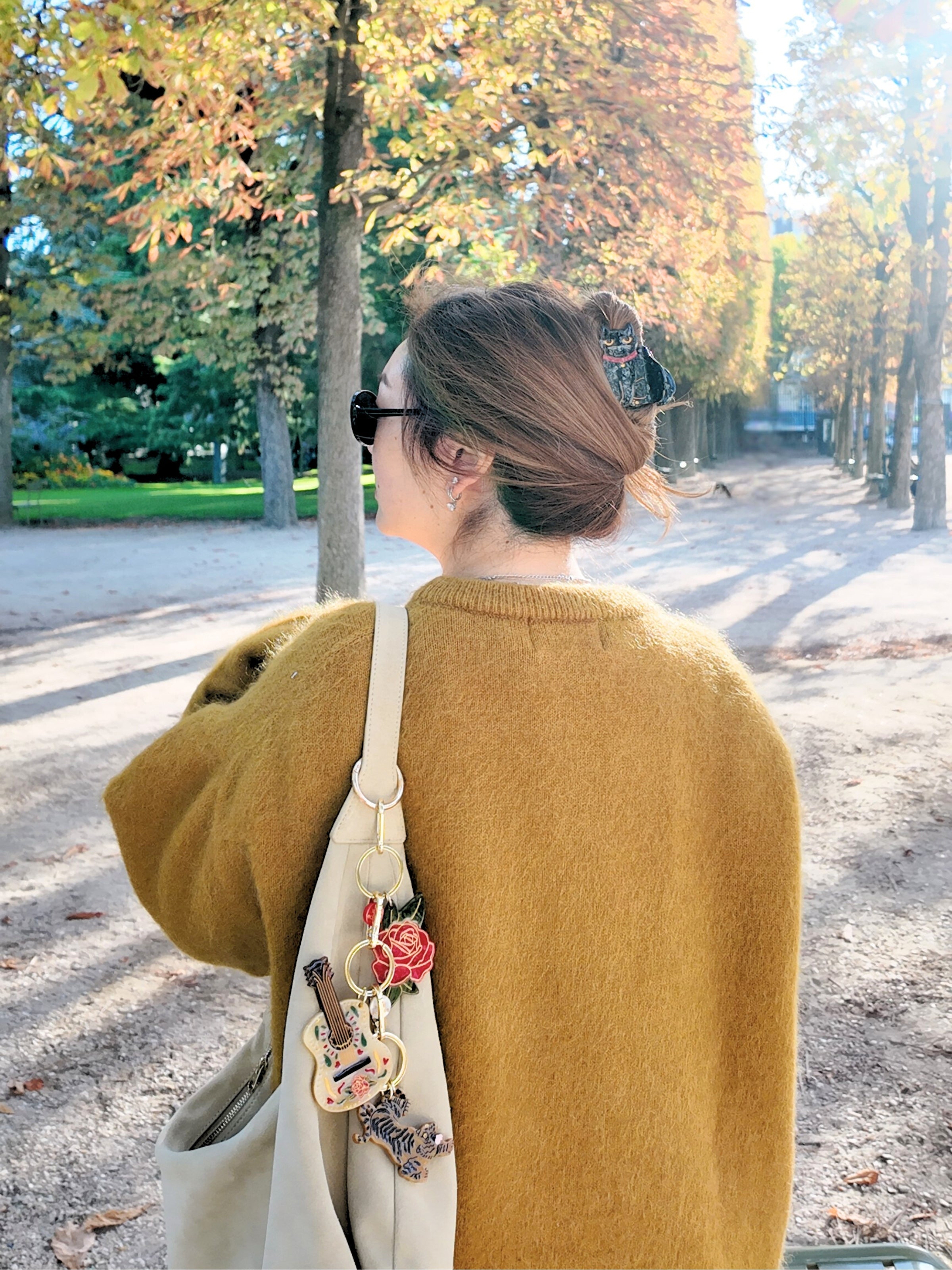 Hand-painted Dia De Las Brujas Guitar Bag Charm + Key Chain