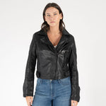 Load image into Gallery viewer, Bita Leather Jacket in Black
