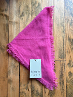 Load image into Gallery viewer, Distressed Triangle Cashmere Scarf in Azalea
