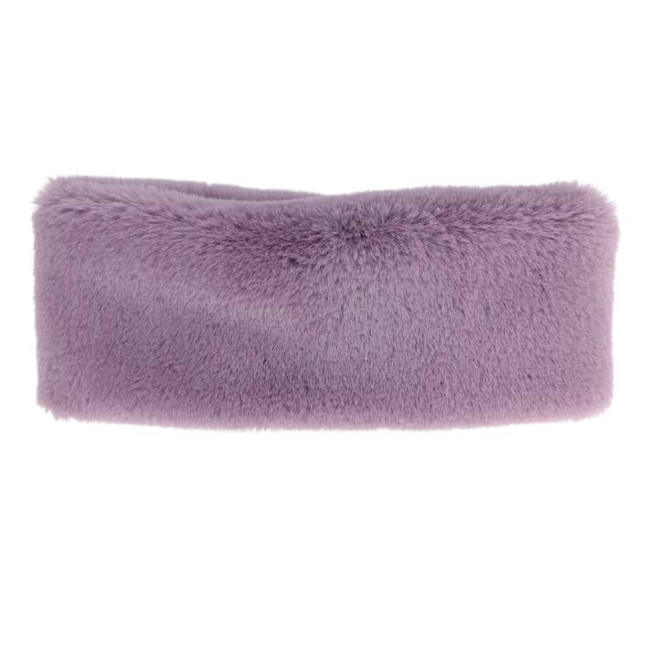 Faux Fur Headband in Lavender