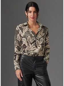 Lia Blouse in Zebra Leaf
