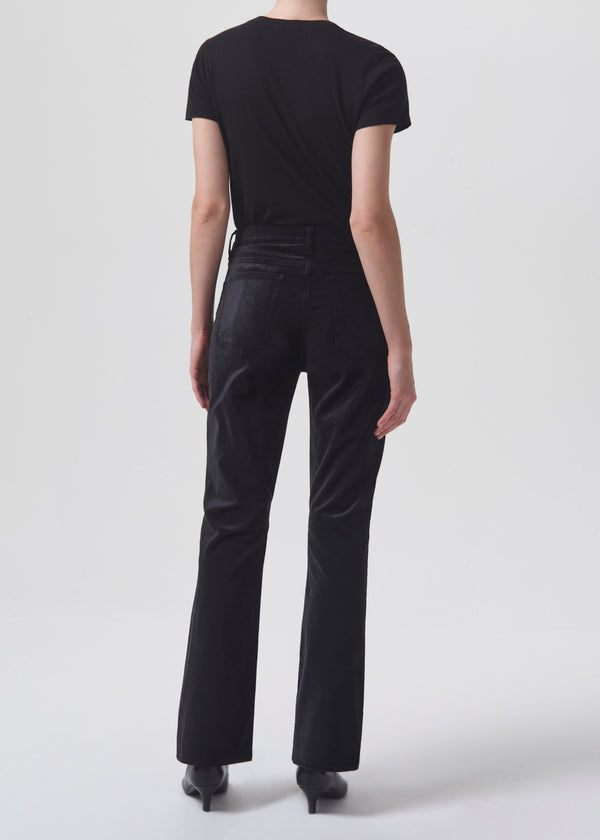 Nico Velvet Bootleg Pant in Beetle