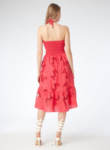 Billy Dress in Coral Embroidery