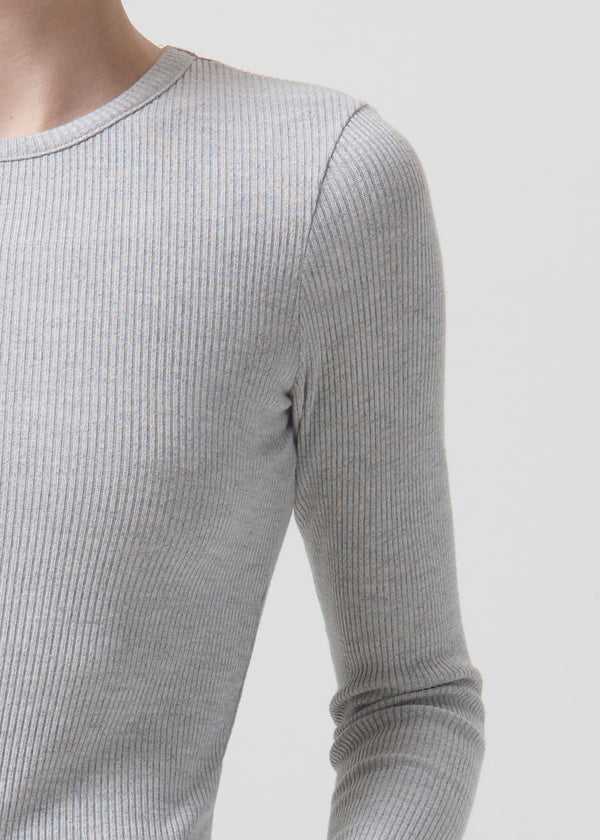 Alma Long Sleeve in Brushed Grey Heather